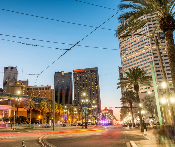 Empty roads after Mardi Gras parade, New Orleans — Stock Photo, Image