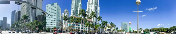 Miami, Fl - Şubat 2016: Panoramik şehir merkezinde. Miami att — Stok fotoğraf