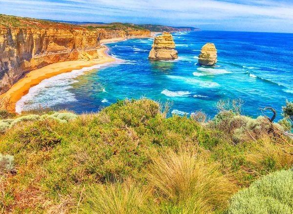 Vista panorámica al atardecer de los Doce Apóstoles, Australia —  Fotos de Stock