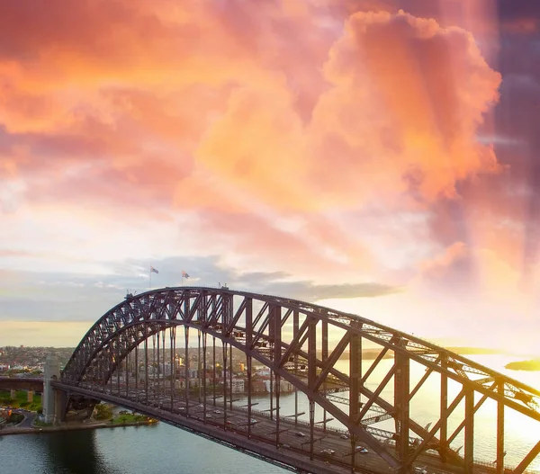 Sydney Harbour - areala solnedgången — Stockfoto