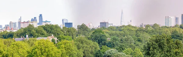 Лондонский горизонт, красивый панорамный вид с городского холма — стоковое фото