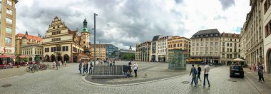Leipzig, Almanya - Temmuz 2016: Turist şehir Merkezi'ni ziyaret edin. Leipzi