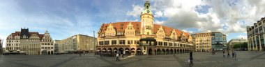 Leipzig, Almanya - Temmuz 2016: Turist şehir Merkezi'ni ziyaret edin. Leipzi