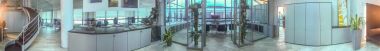 Modern ofis iç oanoramic görünümü. Şirket kavramı