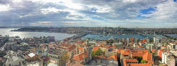 Istanbul Panorama Flygfoto, Turkiet — Stockfoto