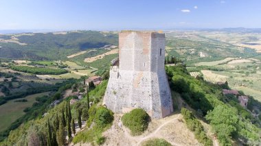 Rocca di Castiglione, Val D'Orcia - Tus harika havadan görünümü