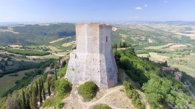 Rocca di Castiglione, Val D'Orcia - Tus harika havadan görünümü