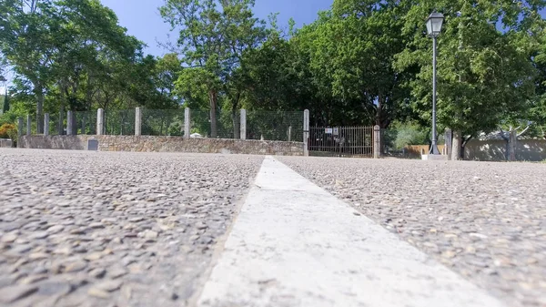 Tuscany road from the ground — Stock Photo, Image