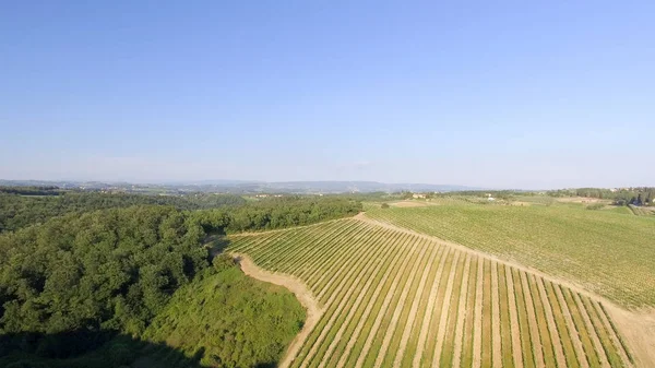 Bellissime colline toscane, vista aerea — Foto Stock