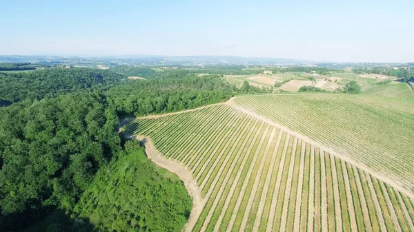 Bellissime colline toscane, vista aerea — Foto Stock