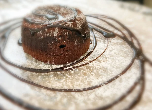 Chocolate cake dessert — Stock Photo, Image