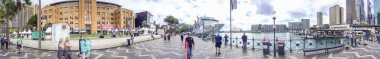 Sydney, Avustralya - Kasım 2015: Panoramik Sydney Harb