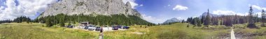 Sappada, İtalya - Temmuz 2015: Panoramik Piave yaylar. Anne.