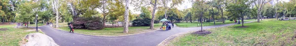 Panoramisch uitzicht op Central Park in het najaar — Stockfoto