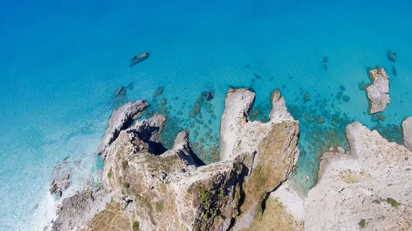 Vista aérea da costa do Capo Vaticano, Calábria - Itália — Fotografia de Stock