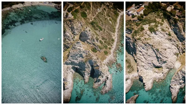 Vista aérea de la hermosa costa de Calabria, Italia —  Fotos de Stock