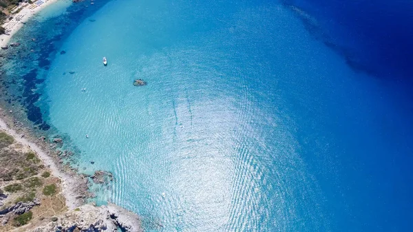 意大利卡拉布里亚卡波加诺海岸线的俯瞰图 — 图库照片