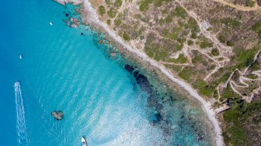 Havadan görünümü şeridinin güzel Calabria, İtalya