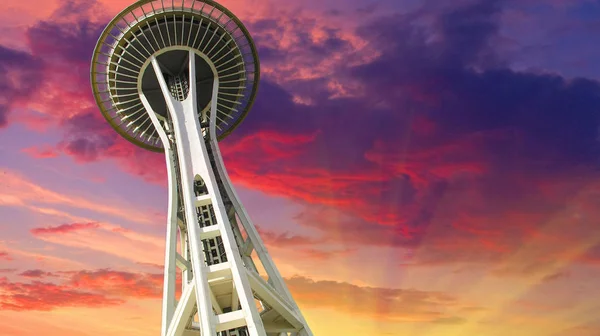Coucher de soleil sur Seattle — Photo