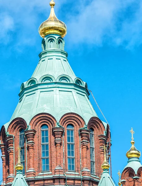 Catedral de Uspenski é uma catedral ortodoxa oriental em Helsinque — Fotografia de Stock