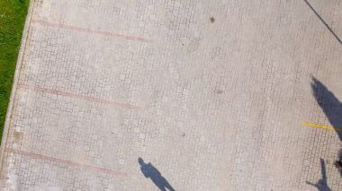 Şehir kaldırım havai görünümü