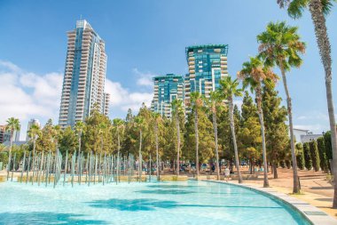 San Diego, Ca - 30 Temmuz 2017: Downtown görünümü bir b binalar