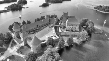 Trakai Kalesi, Litvanya'nın havadan görünümü