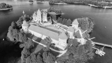 Trakai Kalesi, Litvanya'nın havadan görünümü