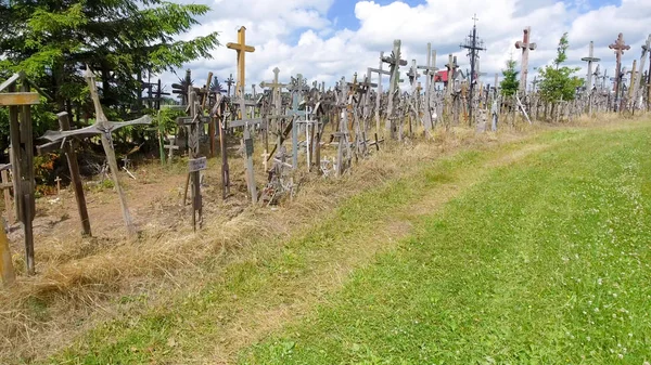 Vista aérea de Hill of Crosses, Lituânia — Fotografia de Stock