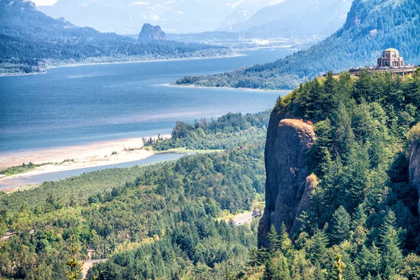Aerial view of Columbia River Gorge, from Oregon side — Stock Photo, Image