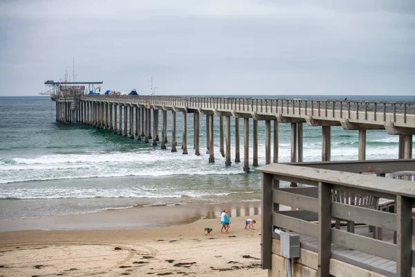 Ellen Browning Scripps Memorial Pier, La Jolla Beach - San Diego — Stockfoto