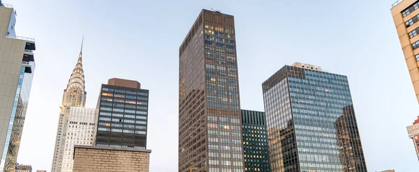 Aerial view of Manhattan skyscrapers - New York City — Stock Photo, Image