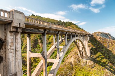 Big Sur, Kaliforniya'da Bixby köprünün güzel manzara