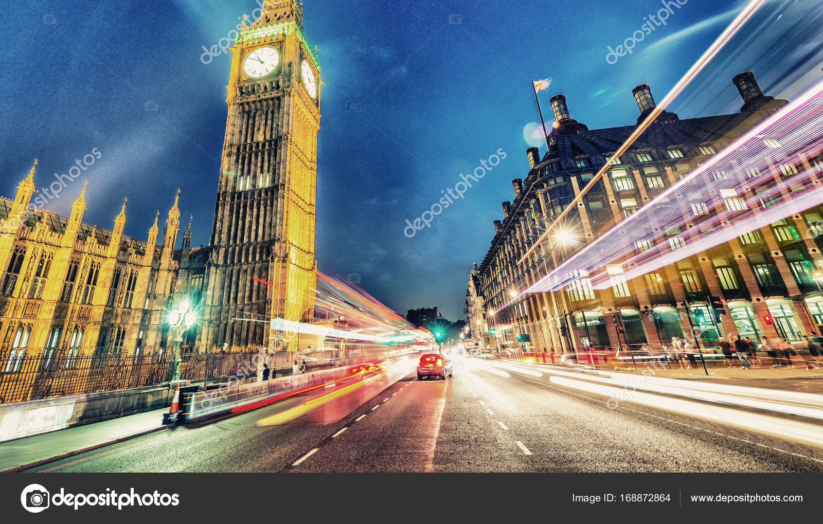 Westminster Bridge At Night With Cars Speeding Up London Stock Photo Image By C Jovannig Westminster Bridge At Night With Cars Speeding Up London Stock Photo Image By C Jovannig