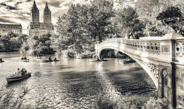 NUEVA YORK CITY - OCTUBRE 2015: Los turistas en Central Park disfrutan de fol —  Fotos de Stock