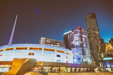 Melbourne - Ekim 2015: Şehir mimarisi Southbank hemen hemen