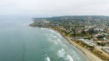 La Jolla Beach, Kaliforniya'nın havadan görünümü