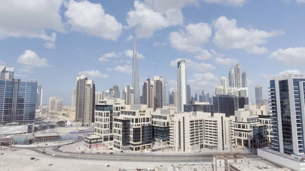 Dubai, Verenigde Arabische Emiraten - December 2016: Luchtfoto van Downtown Dubai bij zon — Stockfoto