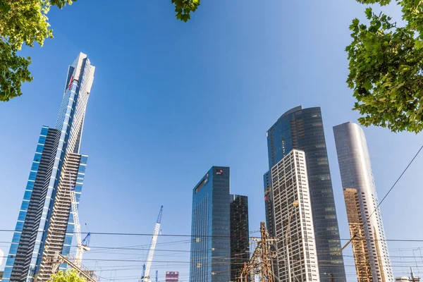 Melbourne wolkenkrabbers bij zonsondergang - Victoria, Australië — Stockfoto