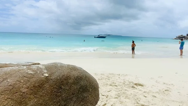 Vacker utsikt över Seychellerna Island Beach — Stockfoto