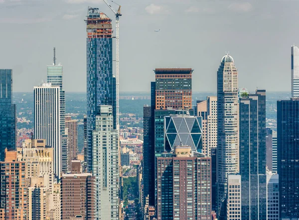 Vista aérea dos arranha-céus de Midtown. Cidade de Nova Iorque . — Fotografia de Stock