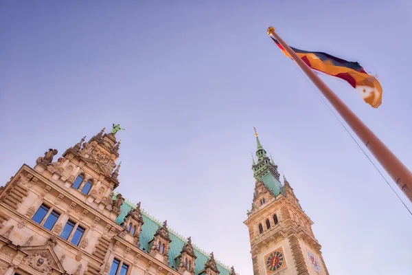 Hamburg rathaus, Városháza - Németország — Stock Fotó