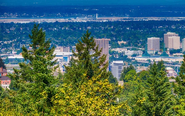 Aerial view of Portland skyline, Oregon — Stock Photo, Image