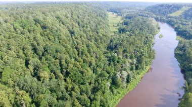Gauja Milli Parkı havadan görünümü
