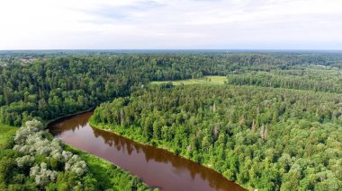 Gauja Milli Parkı havadan görünümü