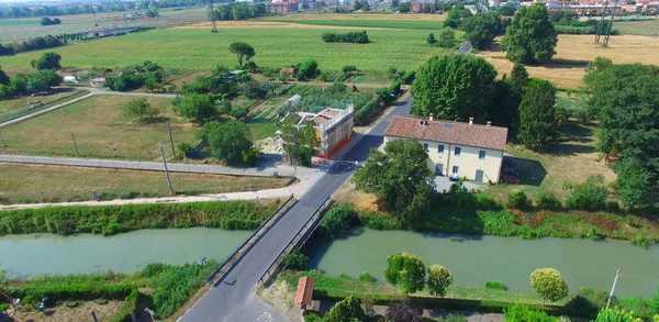 Cidade pequena na Toscana, vista aérea — Fotografia de Stock