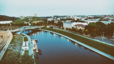 Riga, Letonya 'nın hava gece görüşü