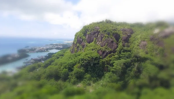 Vista aérea de Mahe 'Coastline, Seychelles — Foto de Stock