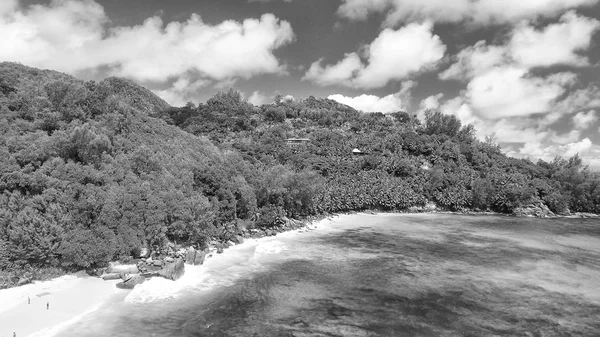 Seychelles coastline aerial view — Stock Photo, Image