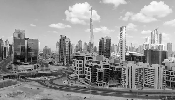 Dubai - 2016. December: A légi felvétel a város felhőkarcolók. Dubai: — Stock Fotó